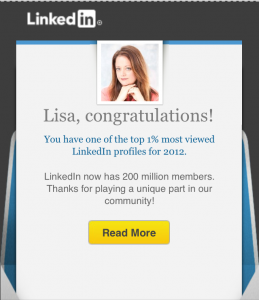 Top 1% Most Viewed LinkedIn Profiles