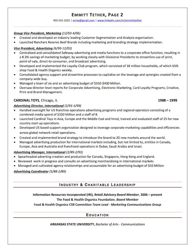 The Top 4 Executive Resume Examples Written By A