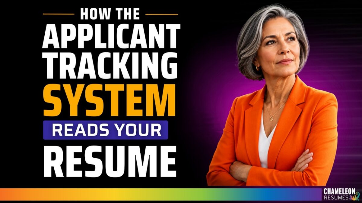 Executive resume being reviewed through an applicant tracking system