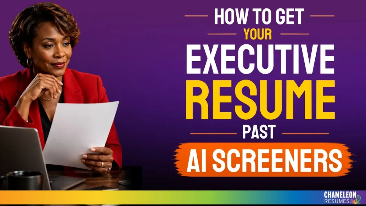 Chameleon Resumes discussing how executives can prepare resumes for AI screening tools