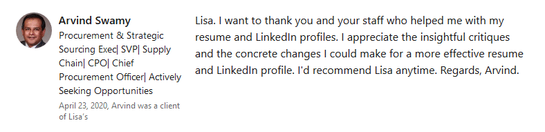 LinkedIn Recommendation - Arvind Swamy