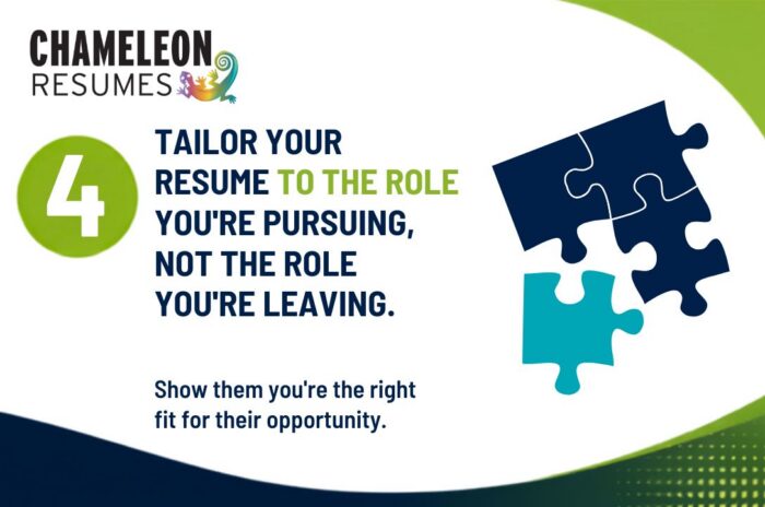ailor your resume to the role you're pursuin