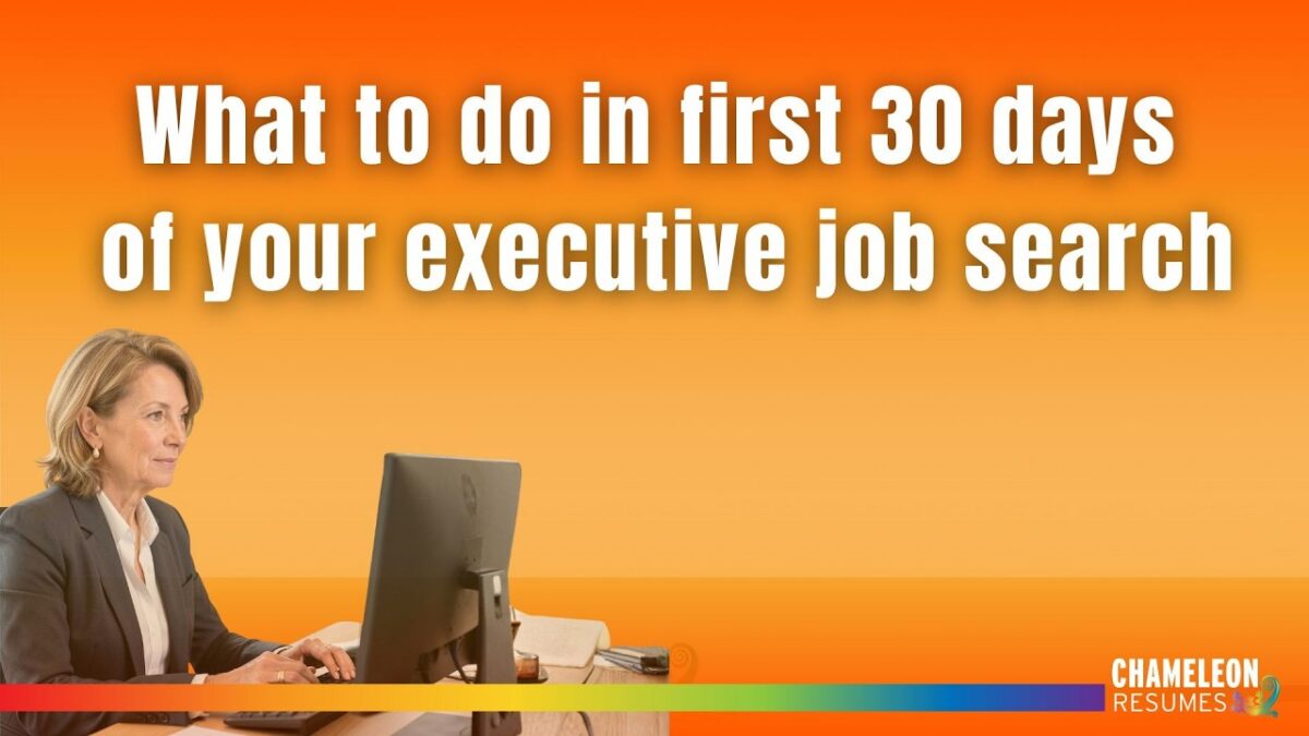 Lisa Rangel discussing the first 30 days of an executive job search