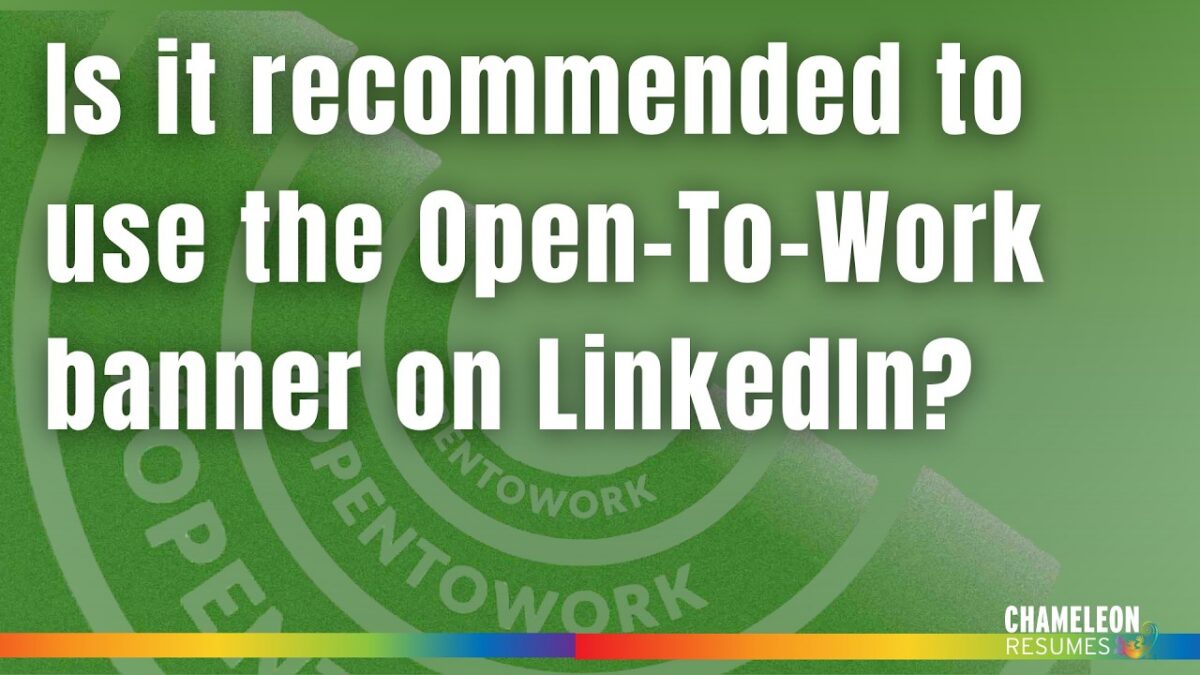 Provisional: LinkedIn profile showing the green Open to Work banner
